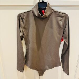 NWT: Spanx, Elegant Brown Turtleneck Bodysuit, Size L